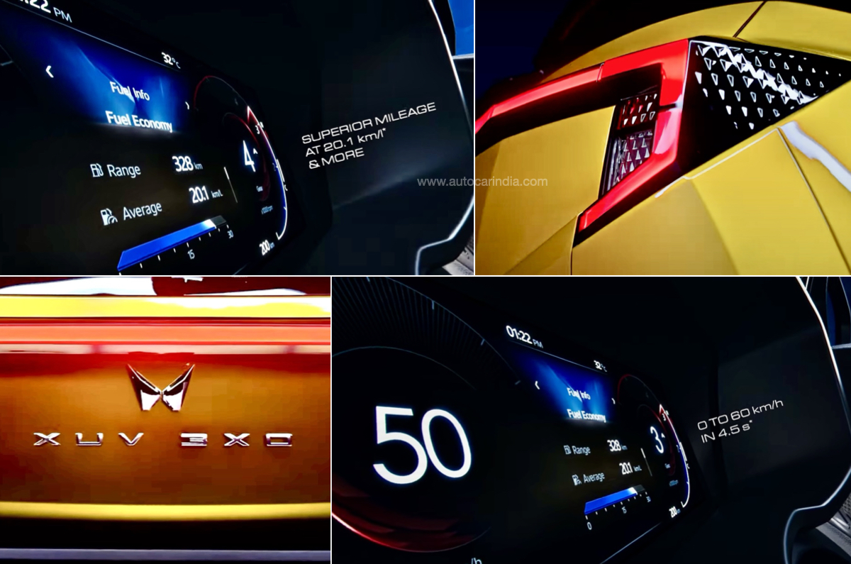 Mahindra XUV 3XO fuel efficiency, performance details revealed