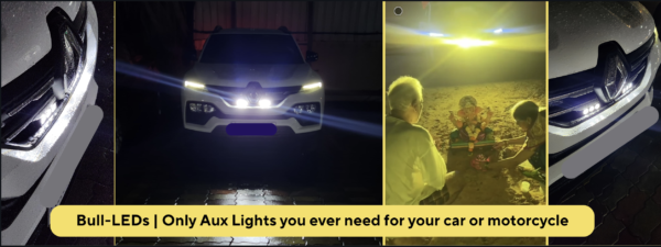 3-Eye Fog Light | Mega Light | Dual Colors - Fog Yellow and White | 3 way switch included - Image 7