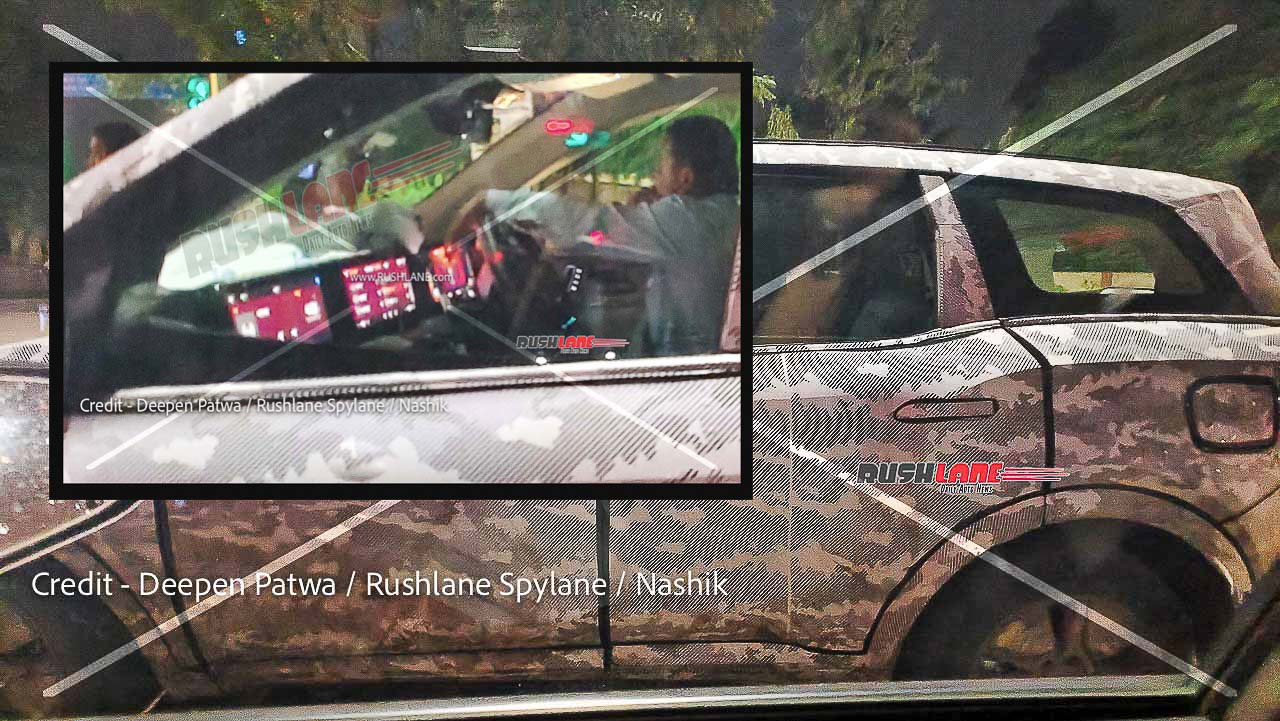 Mahindra XUV700 EV Interior Spied – Shows Triple Screen Layout