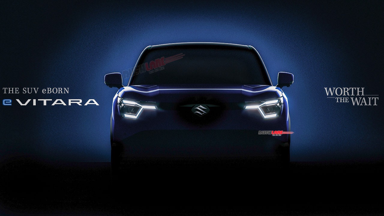 Maruti eVitara Electric SUV Officially Teased Ahead Of Debut Next Month