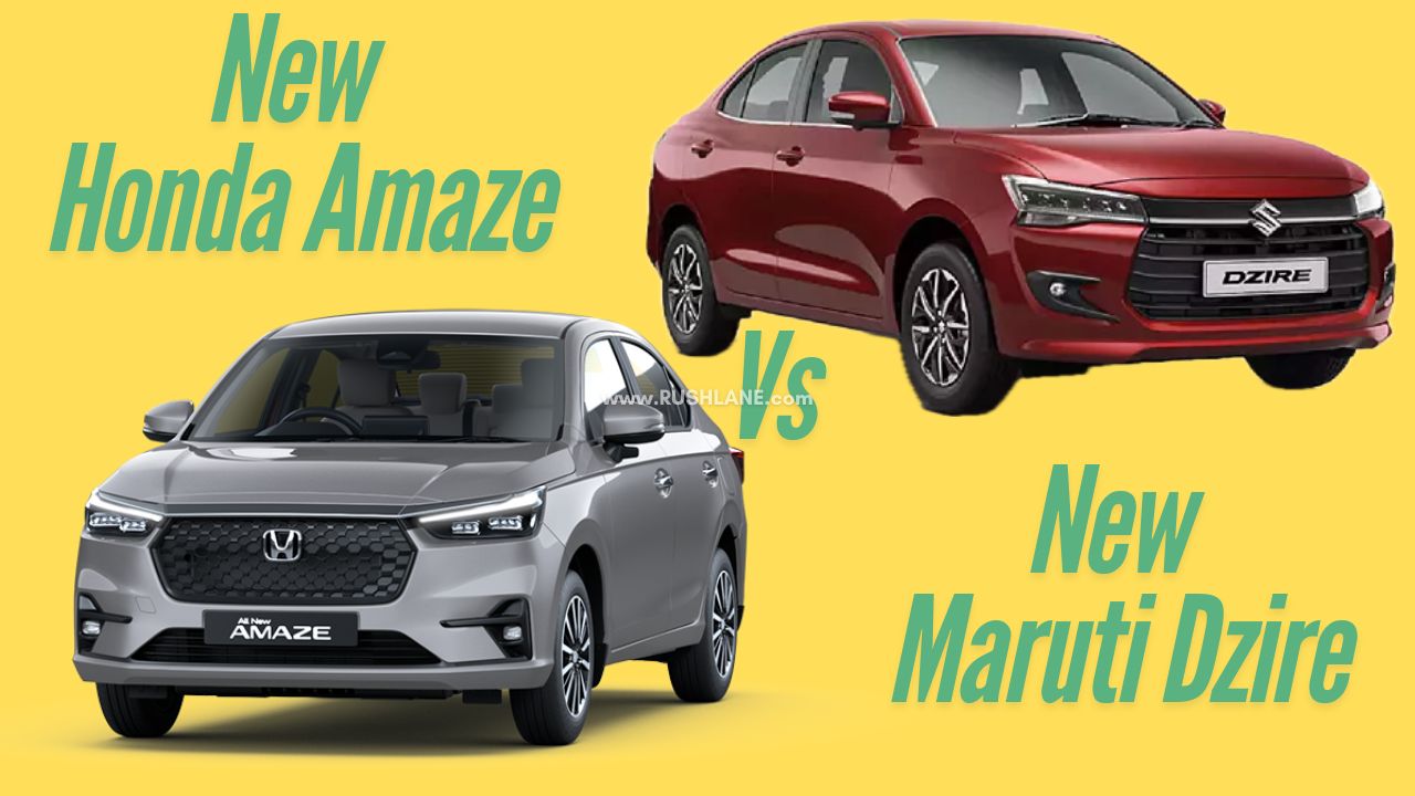 New Honda Amaze Vs Maruti Dzire – Size, Engine, Mileage, Features ...