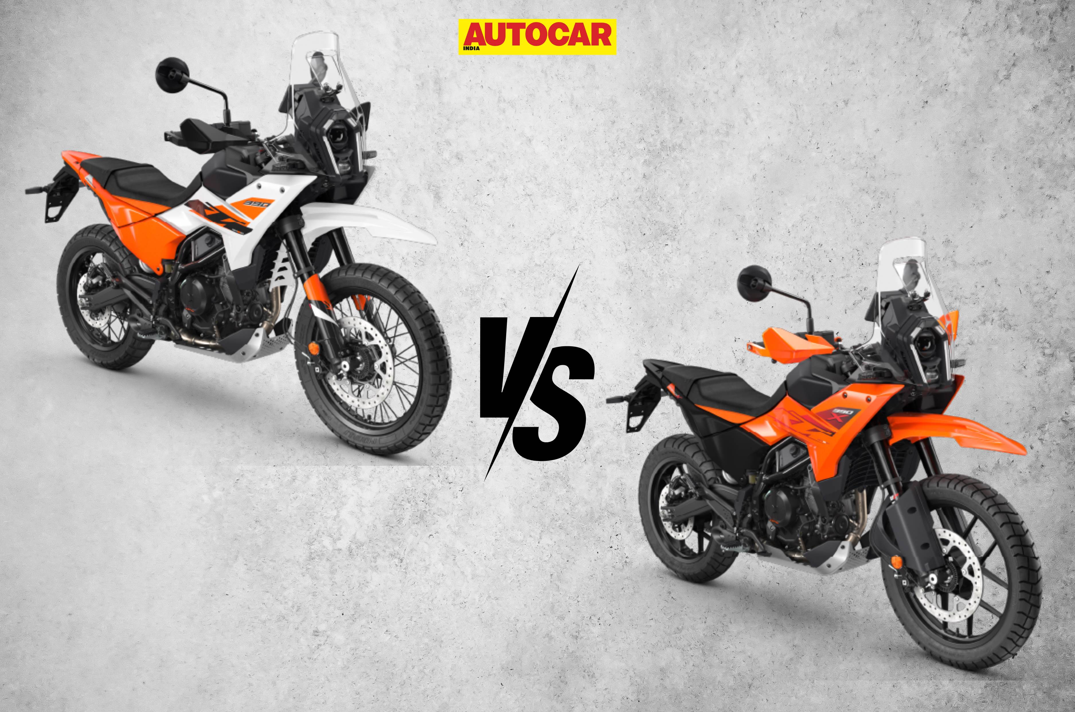 KTM 390 Adventure vs 390 Adventure X