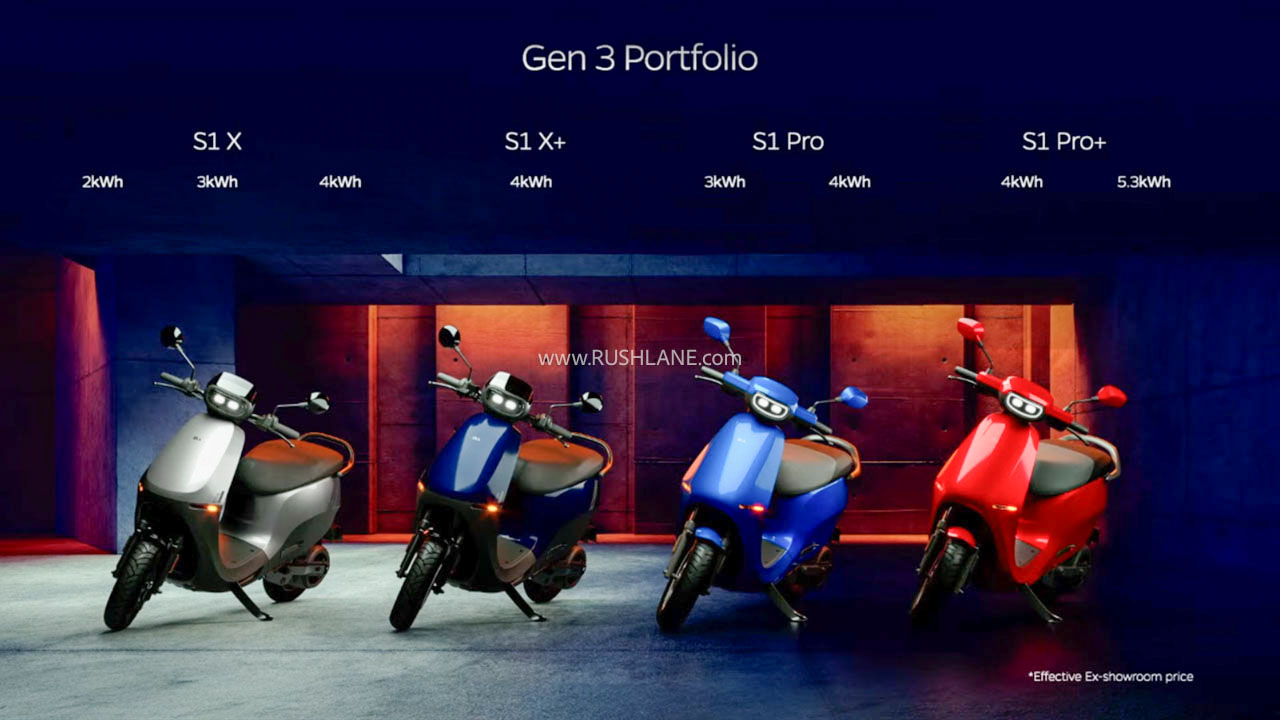 Ola Gen-3 Scooters Launch Price Rs 80K – 320km Range, 17.4bhp, 141 Km/h Speed