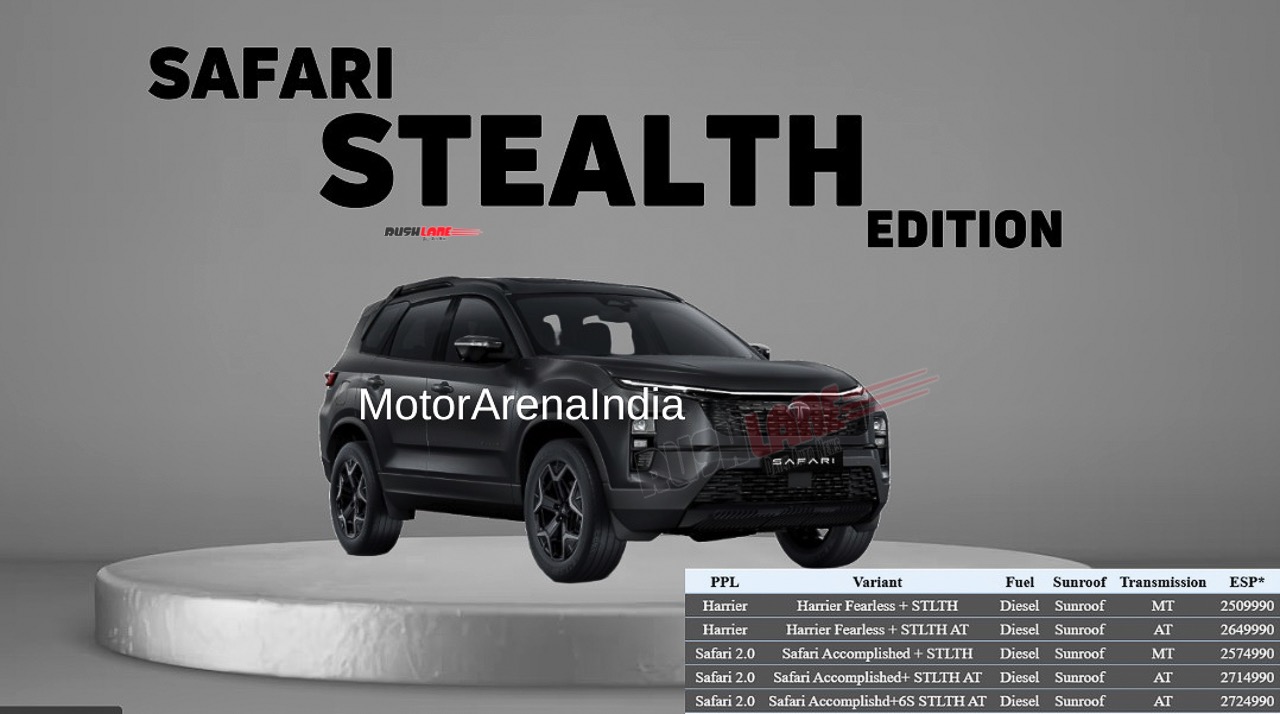 Tata Harrier Stealth, Safari Stealth Launched – Priced From Rs 25 Lakh