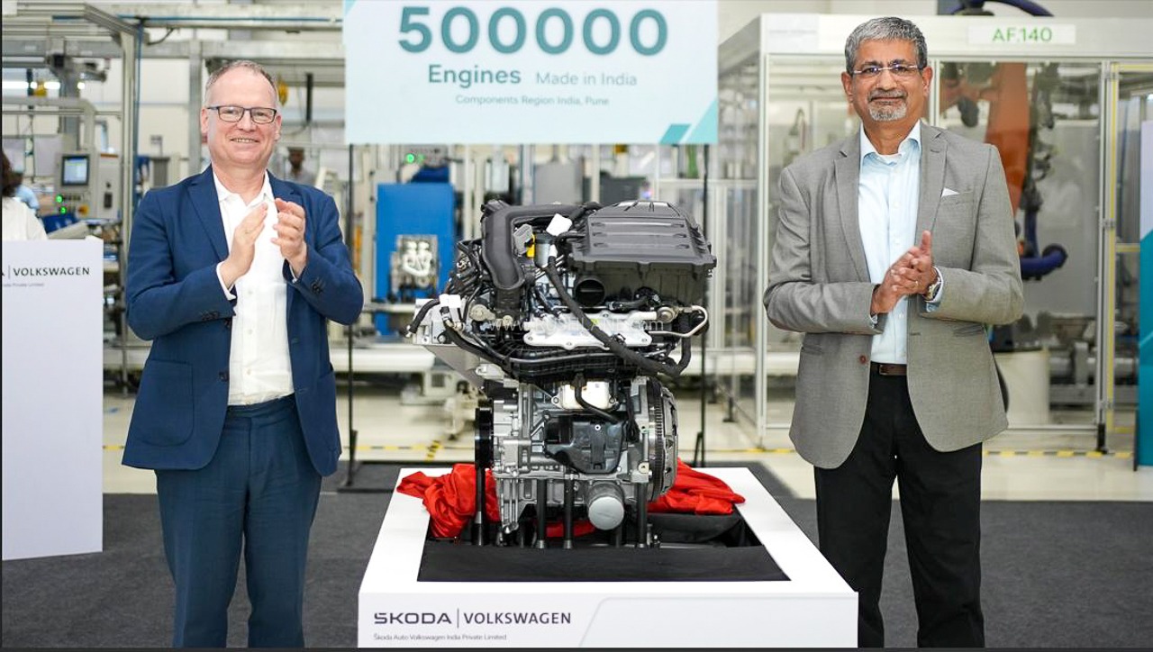 Skoda VW India Records 5 Lakh Locally Manufactured Engines Milestone