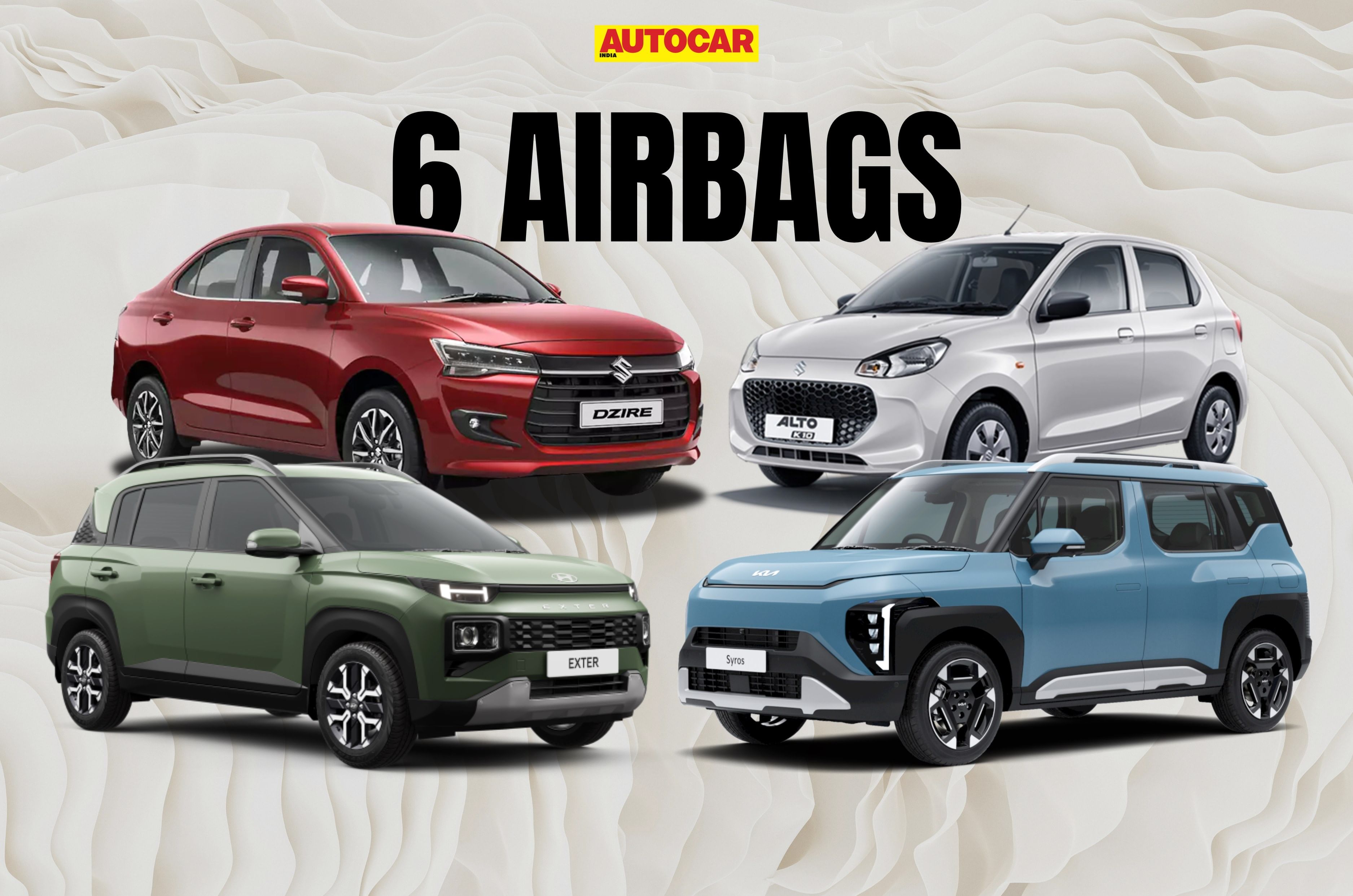 Most affordable cars and SUV with 6 airbags in India