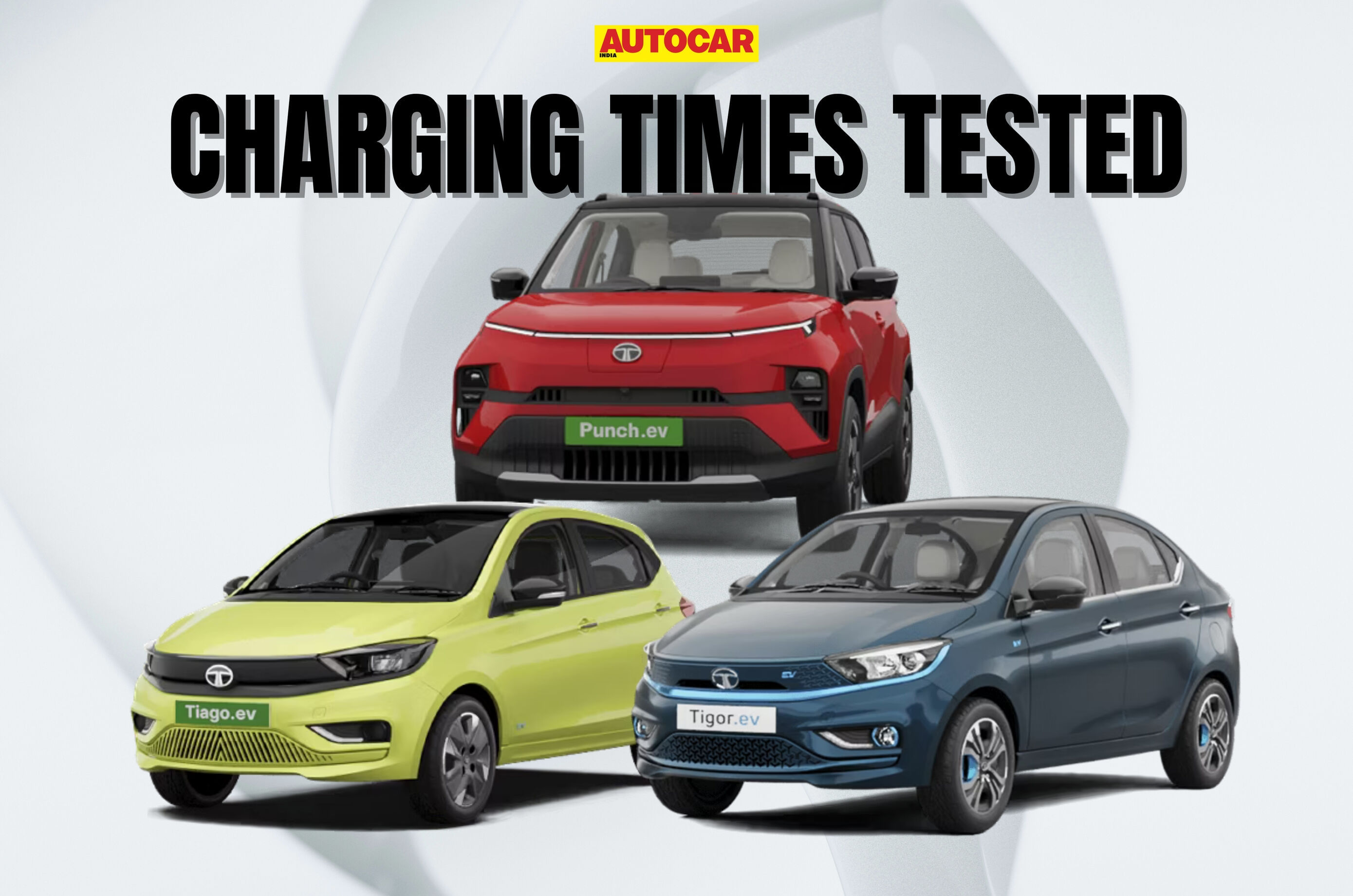 Tata Punch EV, Tiago EV, Tigor EV real world charging times tesed