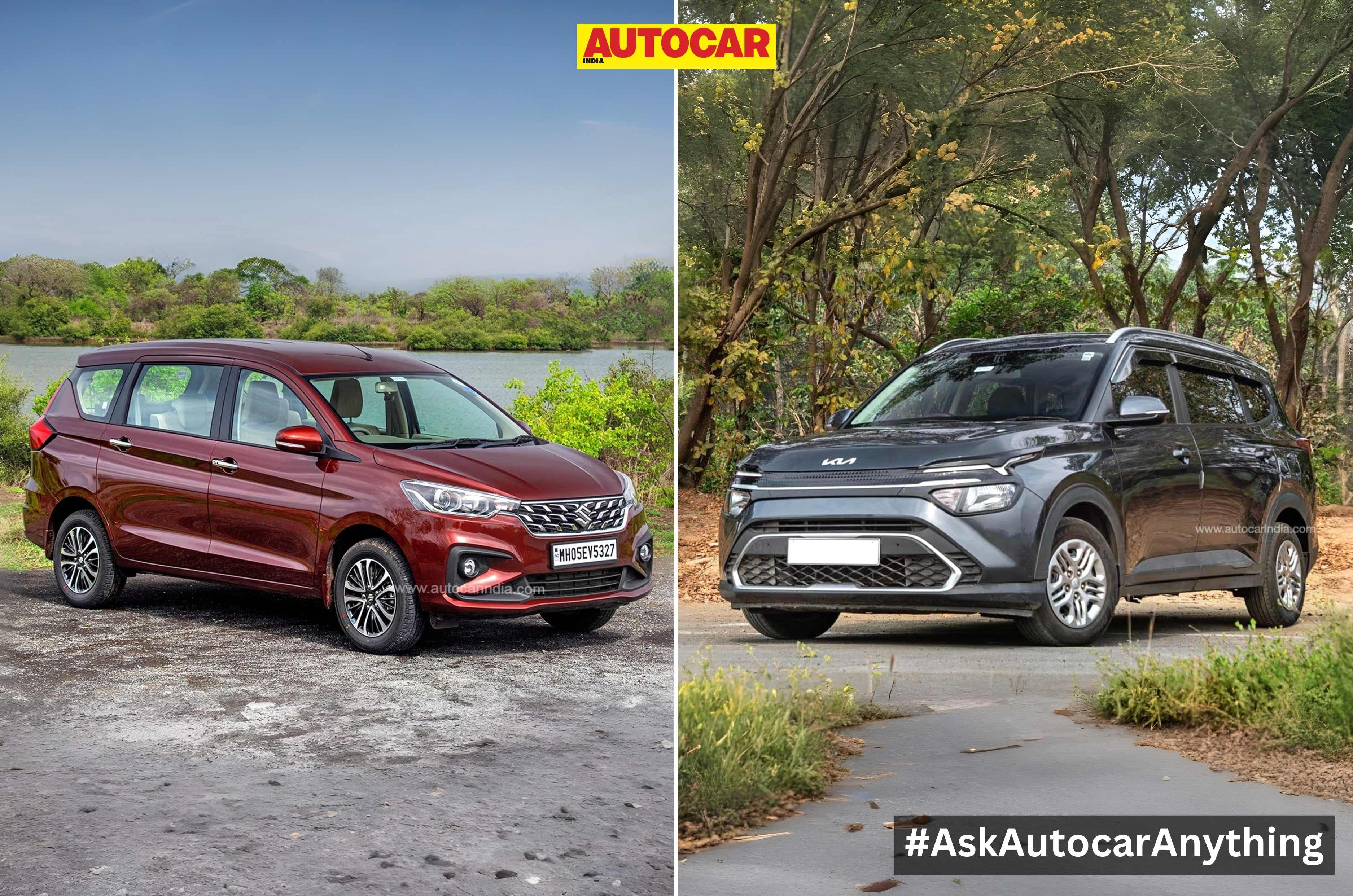 Maruti Ertiga vs Kia Carens