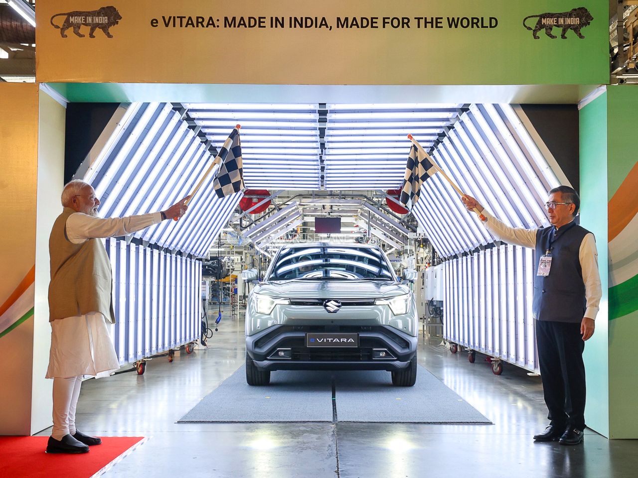 PM Modi Flags Off Production of Maruti Suzuki’s First EV – eVitara