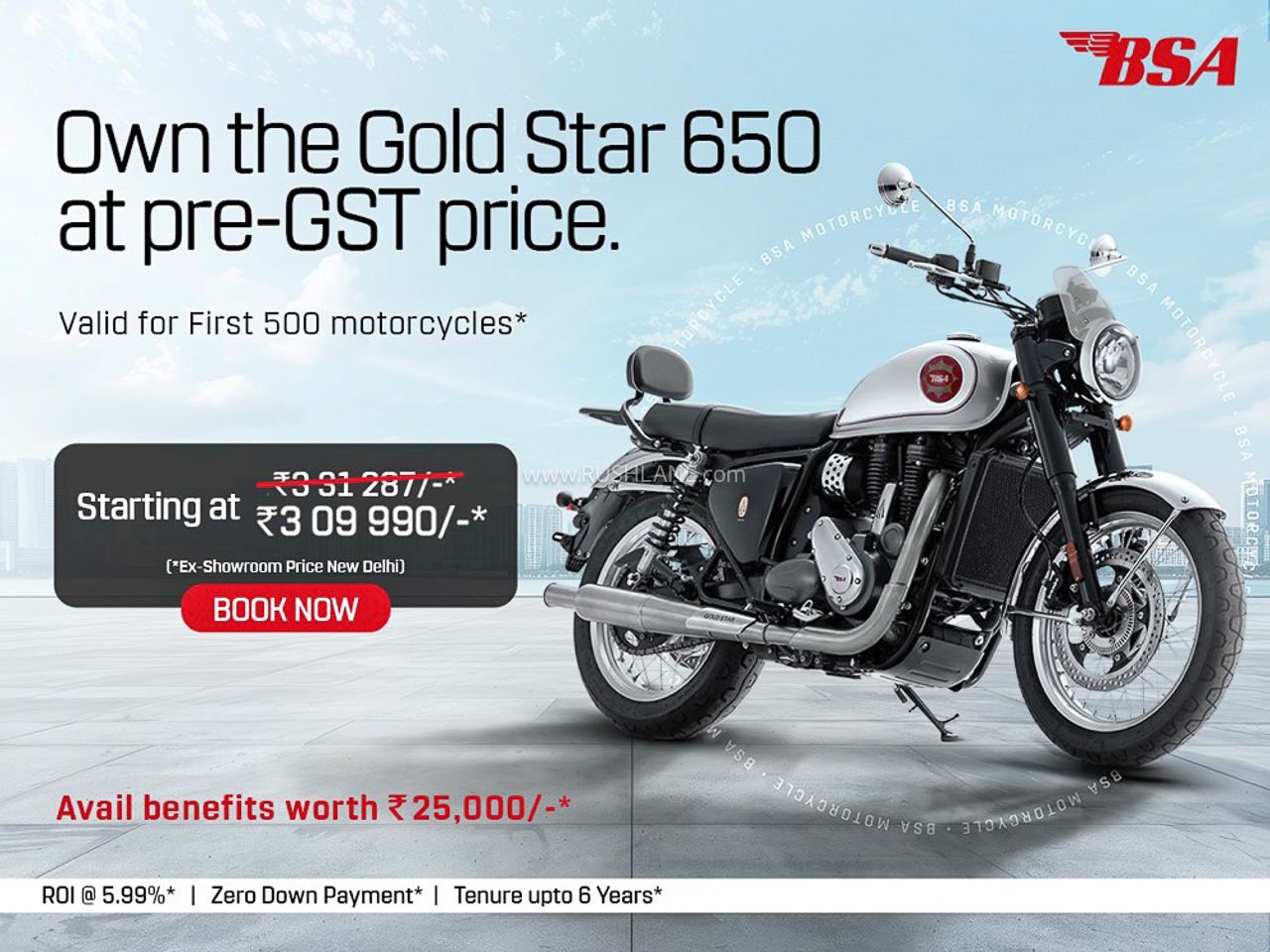 BSA Gold Star 650 Offered at Pre-GST 2.0 Prices for First 500 Buyers