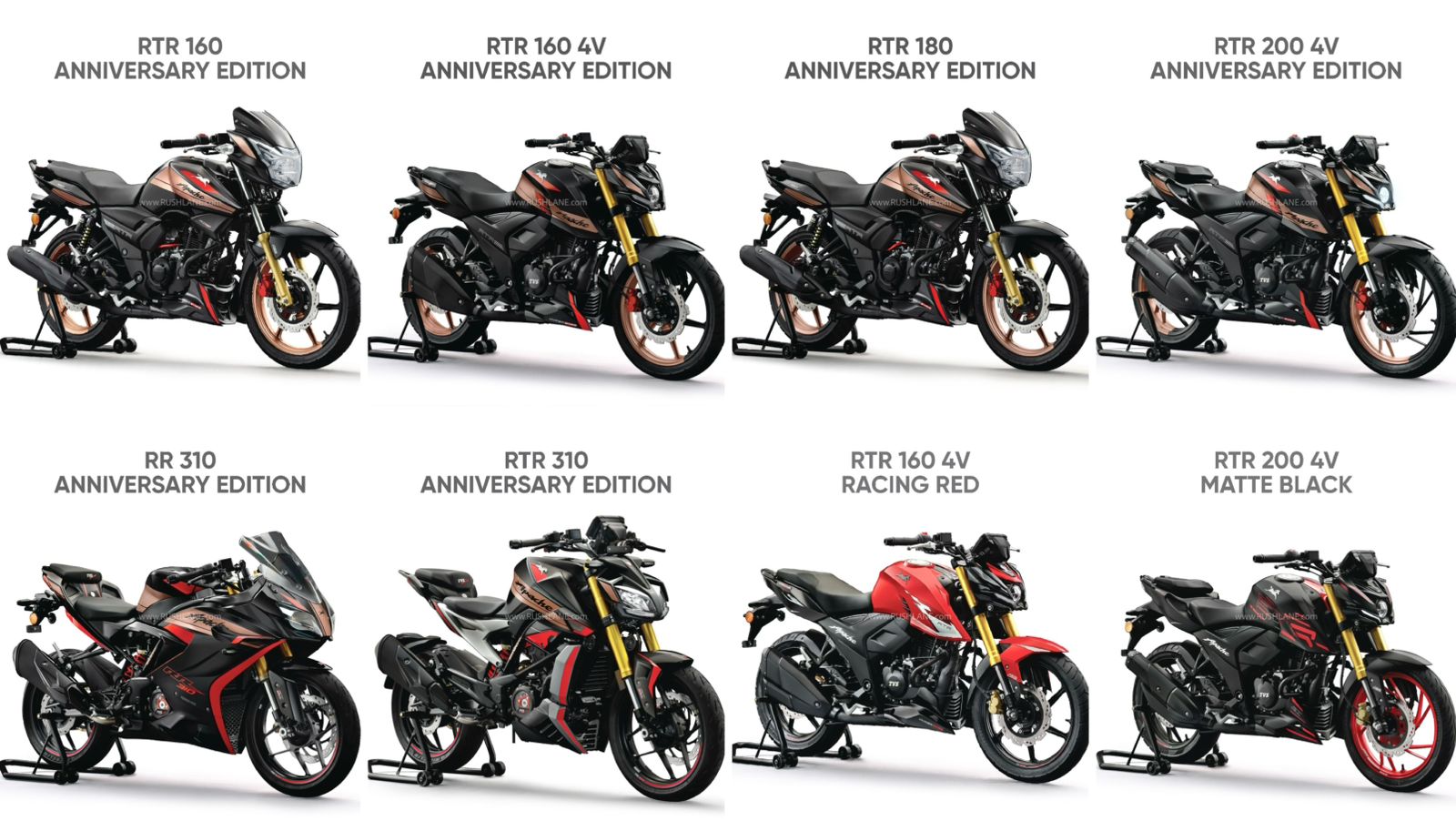 TVS Apache 20th Anniversary Limited Edition Launched – 160, 180, 200, 310