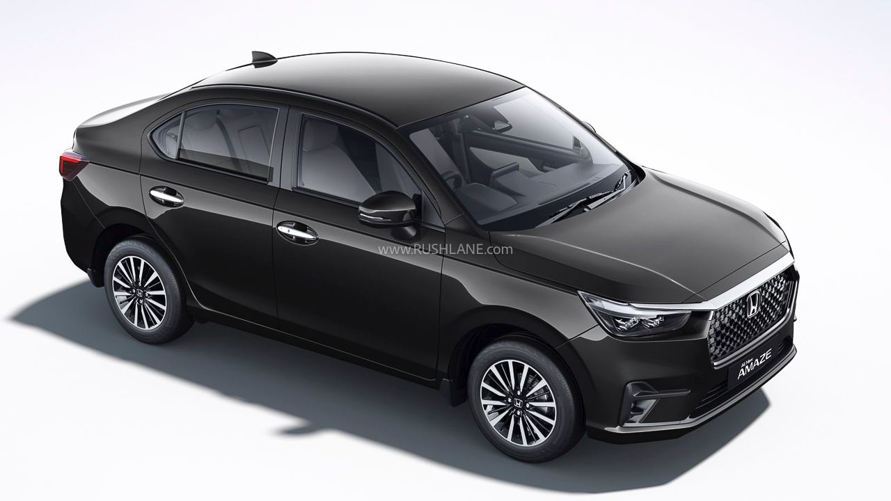 Honda Amaze 3rd Gen New Crystal Black Pearl Colour Launched