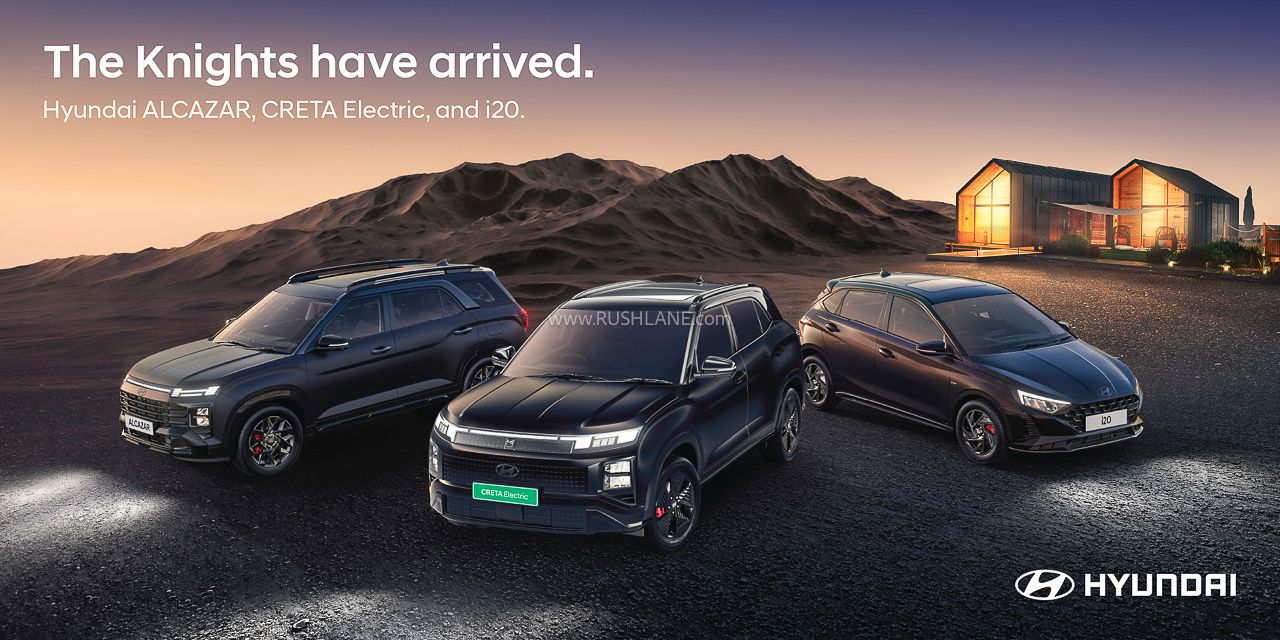 Hyundai Expands Knight Edition Line-Up with i20, Alcazar and Creta Electric