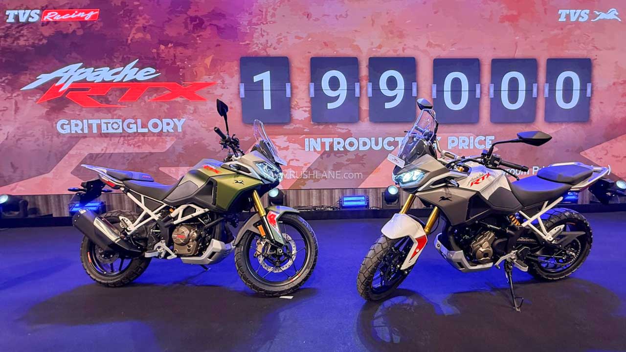 TVS Apache RTX 300 Launch Price Rs 1.99 lakh – 35 Bhp, ADV Tourer