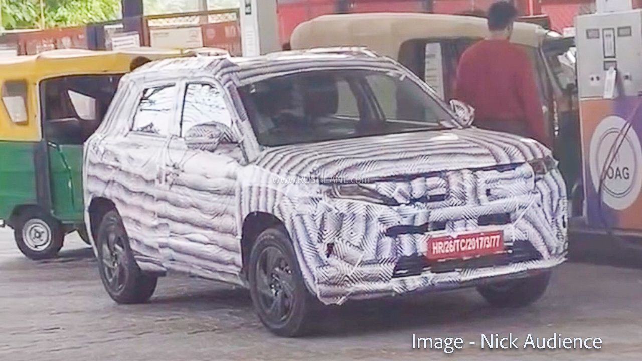 2026 Maruti Brezza Facelift Spied – Front And Side Profile Spy Shots