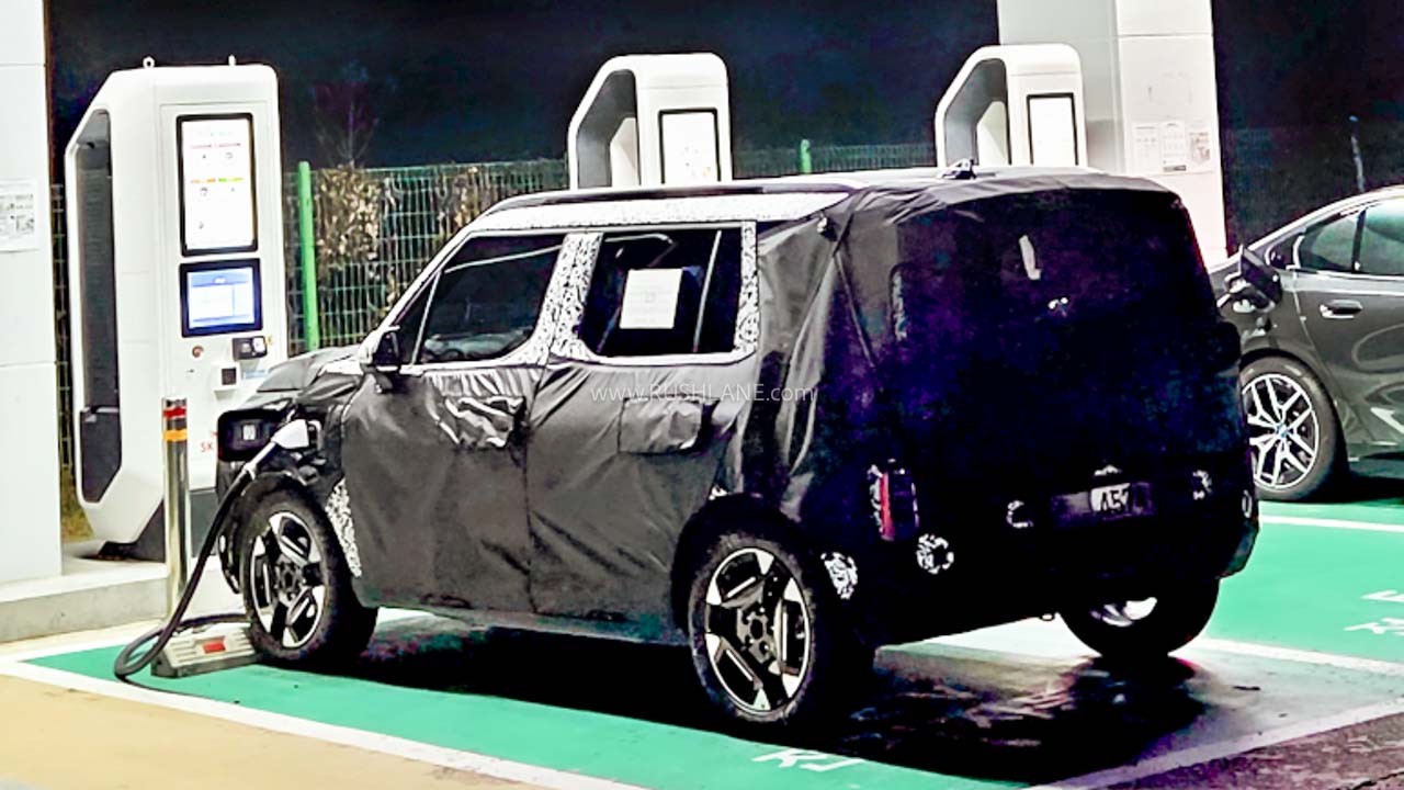 Kia Syros Electric SUV Spied Charging Up – Launch Likely In 2026