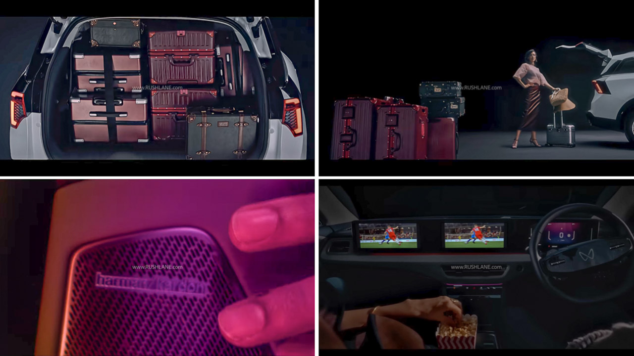 Mahindra XEV 9S New Teasers Show Boot, Frunk, Entertainment System, More