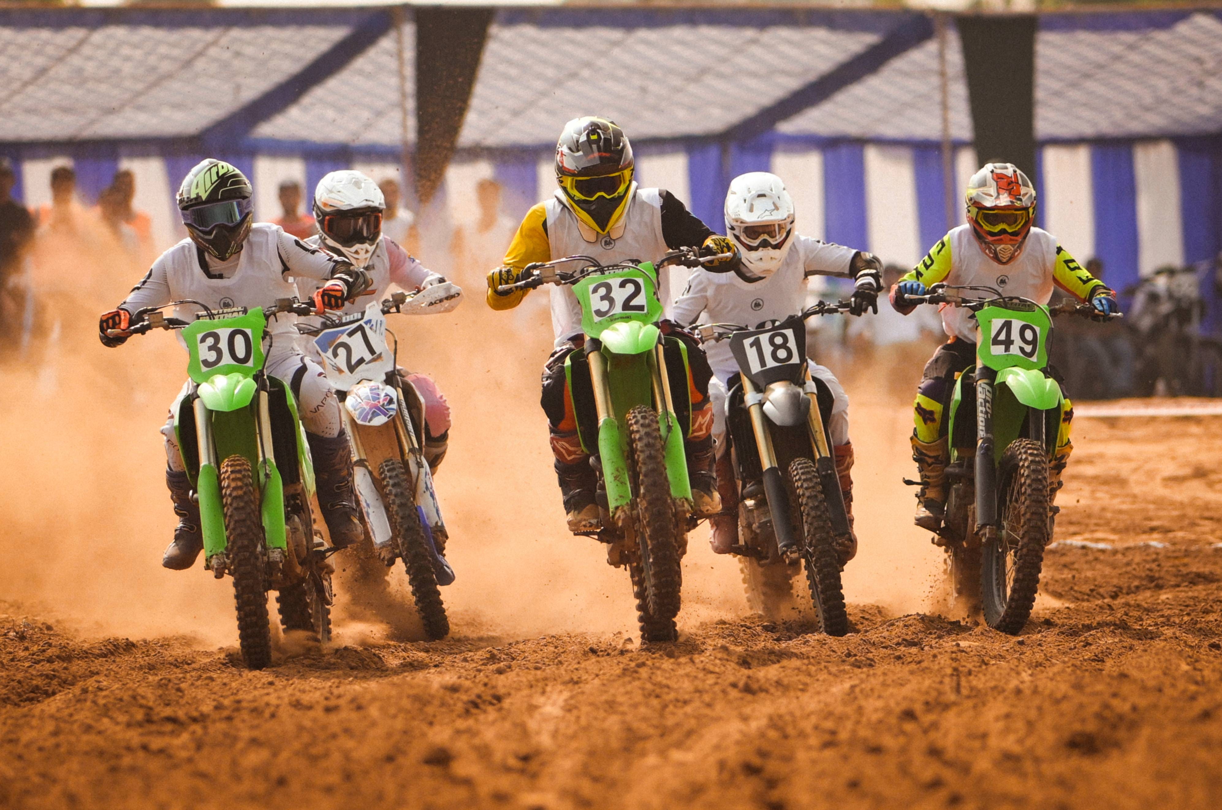Motocross racers at the Festival of Speed