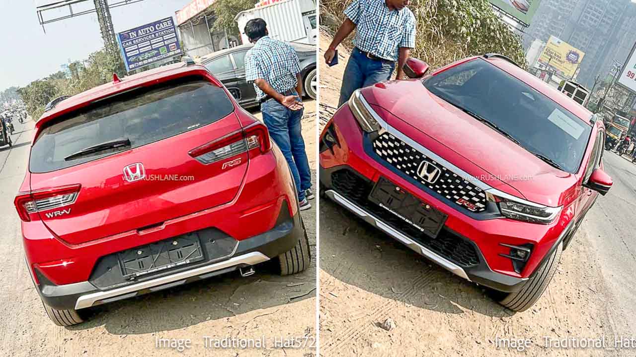 Honda WR-V RS SUV Spied Undisguised In Pune – ARAI Testing Before Launch?