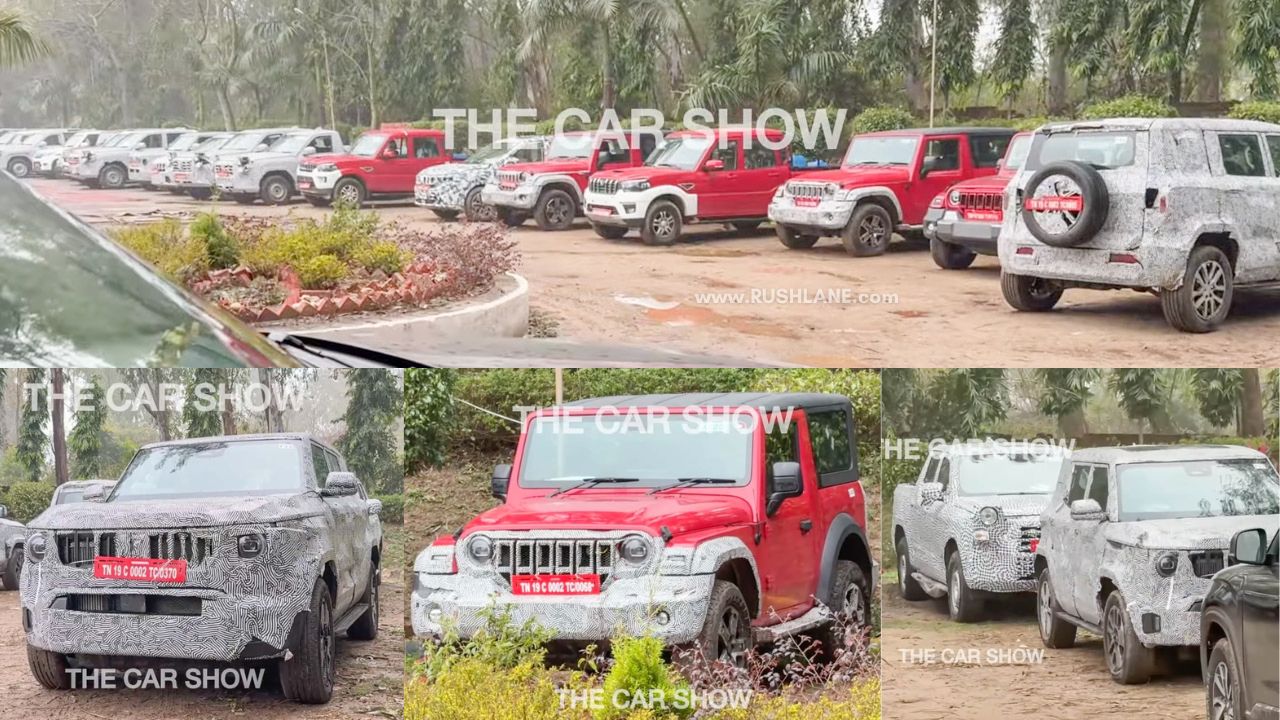 Over 15 Mahindra Cars Spied Together – Scorpio N, Thar, Vision S, Pik Up