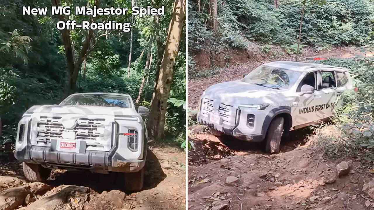 MG Majestor SUV Spied Off-roading